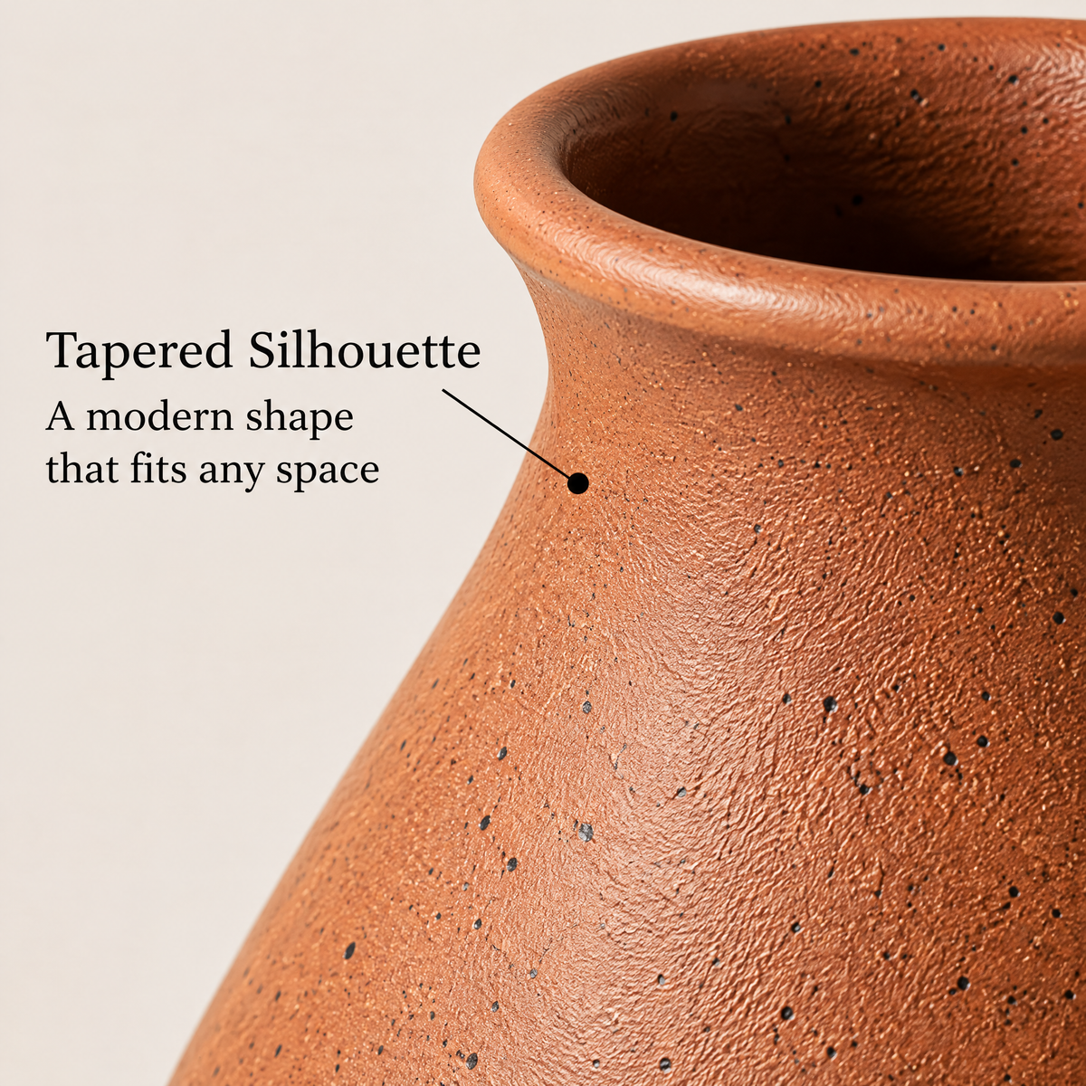 Gavqori™ Terracotta Speckled Tapered Vase