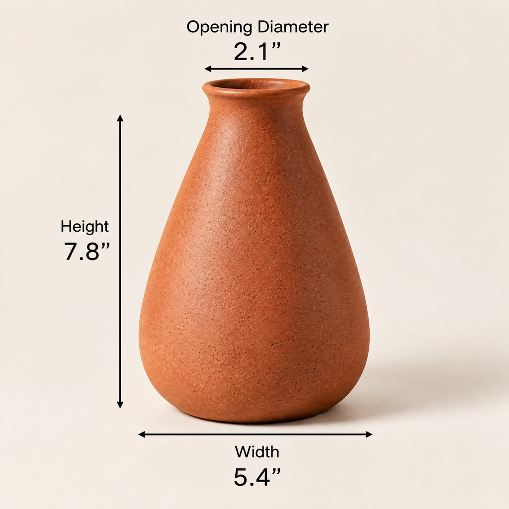 Gavqori™ Terracotta Speckled Tapered Vase