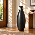 Gavqori™ Matte Black Tall Ceramic Vase