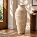 Gavqori™ Ivory Layered Ceramic Tall Vase