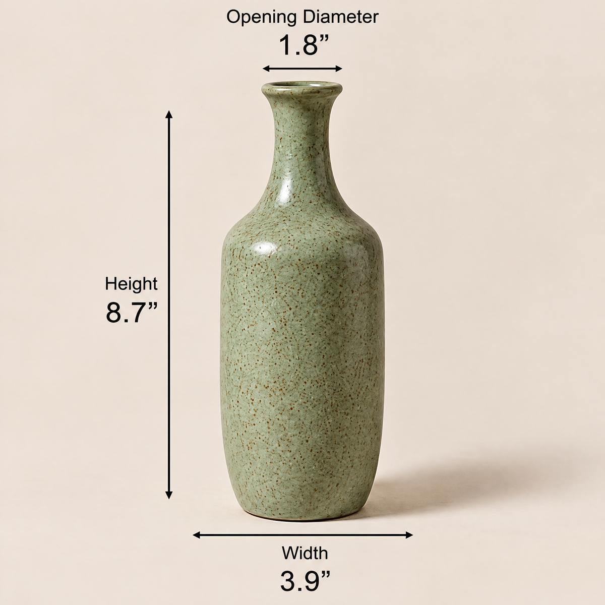 Gavqori™ Sage Speckled Vase